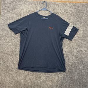 Rapha Trail Technical Shirt Mens 2XL Blue Reflective Stripe Athletic Tee